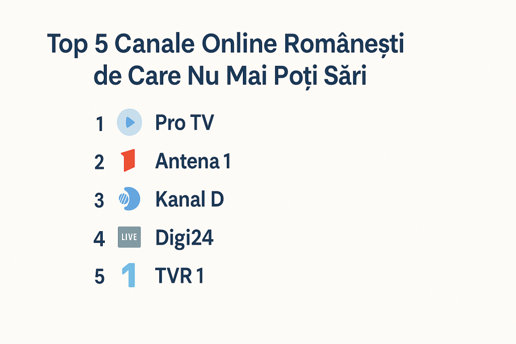 top 5 canale online românești